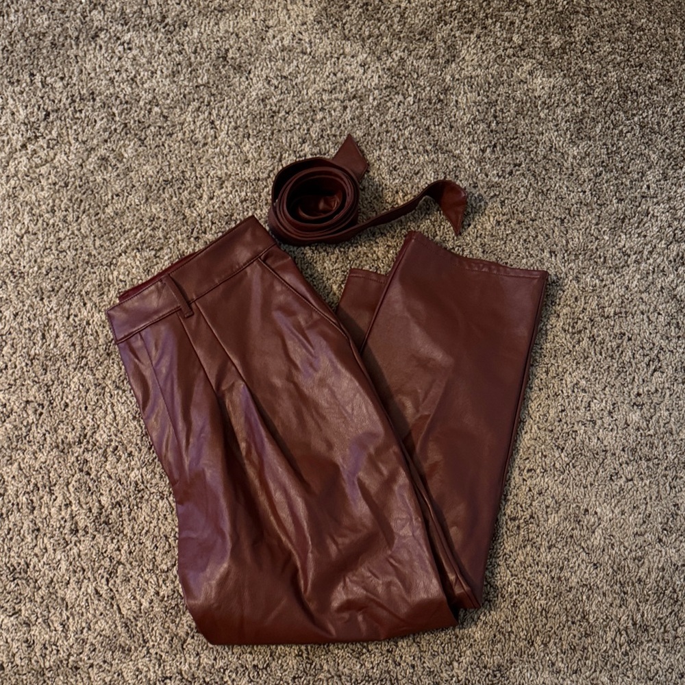Express Maroon Ankle Pants